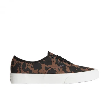 VANS AUTHENTIC SHOES COW PRINT BLACK/BROWN
