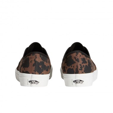 VANS AUTHENTIC SHOES COW PRINT BLACK/BROWN