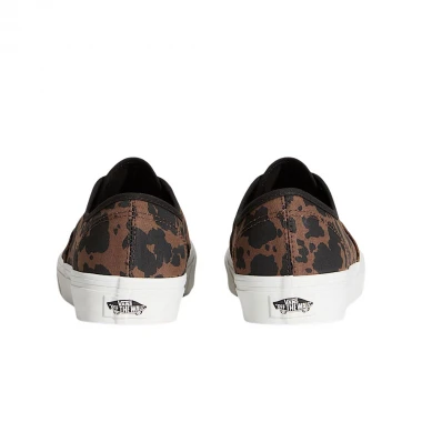 VANS AUTHENTIC SHOES COW PRINT BLACK/BROWN
