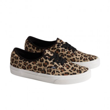 VANS AUTHENTIC LEOPARD PRINT SHOES BROWN