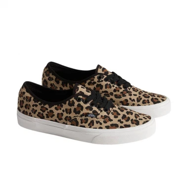 VANS AUTHENTIC LEOPARD PRINT SHOES BROWN