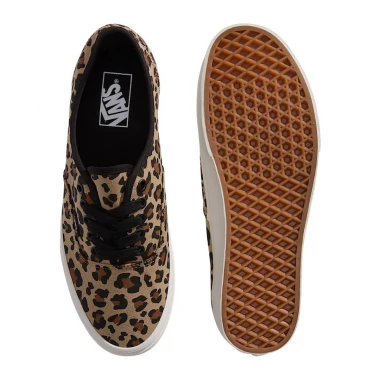 VANS AUTHENTIC LEOPARD PRINT SHOES BROWN
