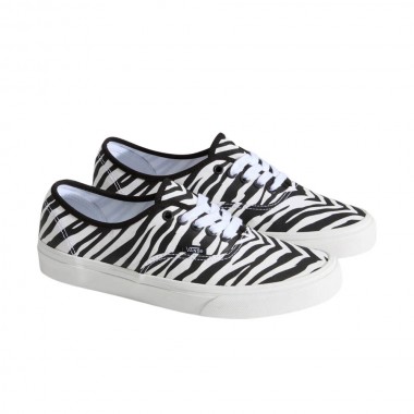 VANS AUTHENTIC SHOES ZEBRA PRINT BLACK/WHITE