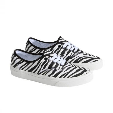 VANS AUTHENTIC SHOES ZEBRA PRINT BLACK/WHITE
