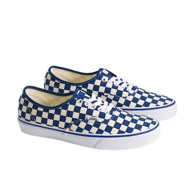 VANS AUTHENTIC SHOES CHECKERBOARD TRUE BLUE/WHITE