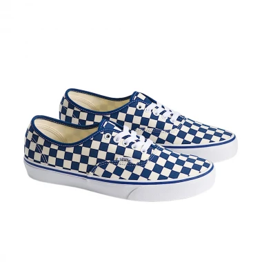 VANS AUTHENTIC SHOES CHECKERBOARD TRUE BLUE/WHITE