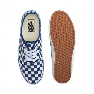 VANS AUTHENTIC SHOES CHECKERBOARD TRUE BLUE/WHITE