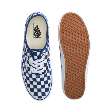VANS AUTHENTIC SHOES CHECKERBOARD TRUE BLUE/WHITE