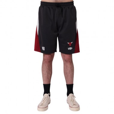 MITCHELL & NESS NBA WAREHOUSE PANEL SHORTS CHICAGO BULLS W.BLK