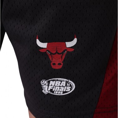 MITCHELL & NESS NBA WAREHOUSE PANEL SHORTS CHICAGO BULLS W.BLK