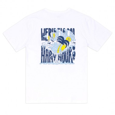 WE RIDE LOCAL HAPPY HOUR TEE WHITE