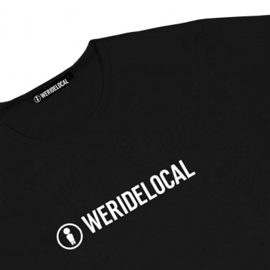 WE RIDE LOCAL LOGOTYPE TEE BLACK