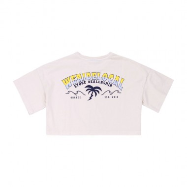 WE RIDE LOCAL SWELL W CROP TEE PIGMENT CREAM