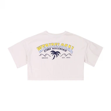 WE RIDE LOCAL SWELL W CROP TEE PIGMENT CREAM