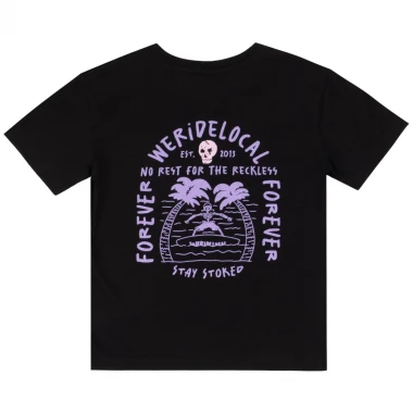 WE RIDE LOCAL FOREVER K TEE BLACK
