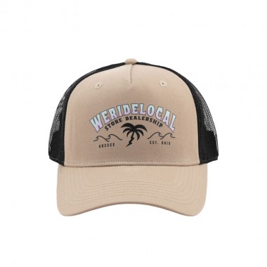 WE RIDE LOCAL SWELL TRUCKER CAP SAND/BLACK