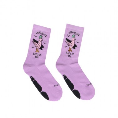 WE RIDE LOCAL SURF'S UP SOCKS LILAC
