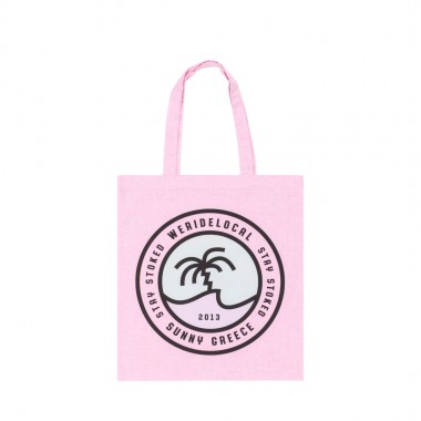 WE RIDE LOCAL CREST TOTE BAG PINK