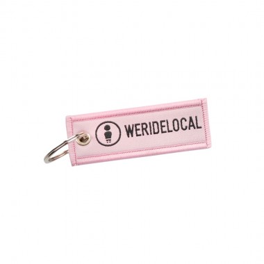 WE RIDE LOCAL LOGOTYPE KEYCHAIN BABY PINK