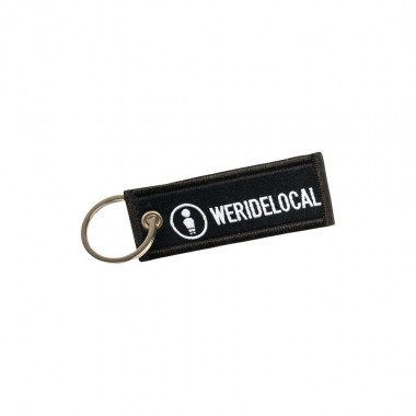 WE RIDE LOCAL LOGOTYPE KEYCHAIN BLACK