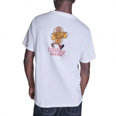 CONVERSE HOTDOG DUDE TEE WHITE-WHITE 10A