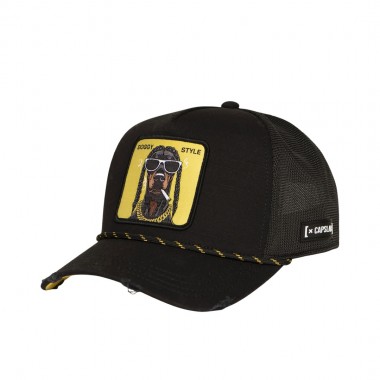 CAPSLAB DOGGY STYLE ADJ TRUCKER CAP BLACK
