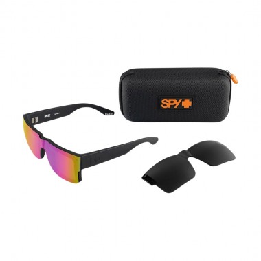 SPY CYRUS SWITCH SUNGLASSES MT BLACK/HG GREEN & HGG PINK MIRROR