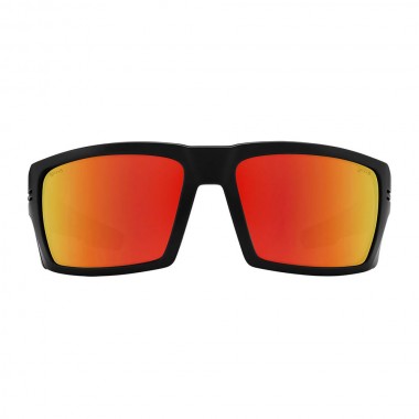 SPY REBAR ANSI SUNGLASSES MT BLK/HAPPY BRNZ RED SPECTRA MIRROR