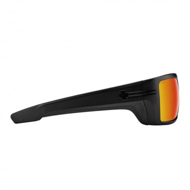 SPY REBAR ANSI SUNGLASSES MT BLK/HAPPY BRNZ RED SPECTRA MIRROR