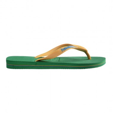 HAVAIANAS BRASIL LOGO SANDALS GREEN/YELLOW