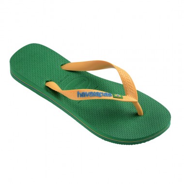HAVAIANAS BRASIL LOGO SANDALS GREEN/YELLOW
