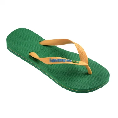 HAVAIANAS BRASIL LOGO SANDALS GREEN/YELLOW