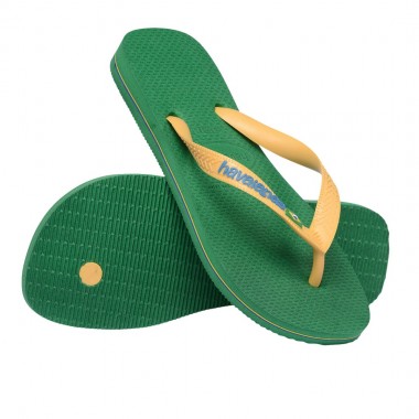 HAVAIANAS BRASIL LOGO SANDALS GREEN/YELLOW