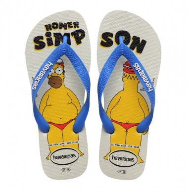 HAVAIANAS SIMPSONS SANDALS WHITE/BLUE