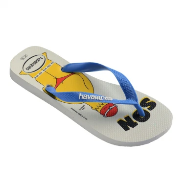 HAVAIANAS SIMPSONS SANDALS WHITE/BLUE