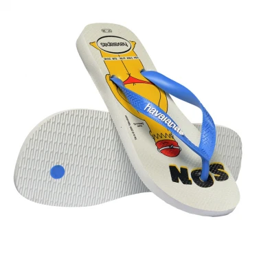 HAVAIANAS SIMPSONS SANDALS WHITE/BLUE