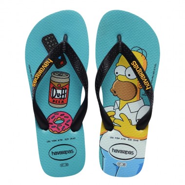 HAVAIANAS SIMPSONS SANDALS TRADITIONAL BLUE/ BLACK
