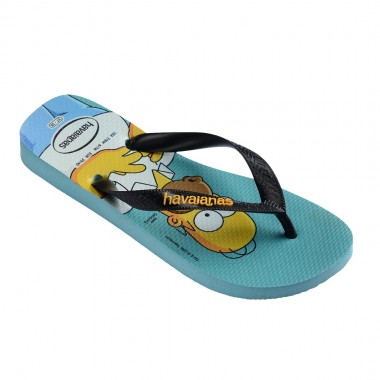 HAVAIANAS SIMPSONS SANDALS TRADITIONAL BLUE/ BLACK