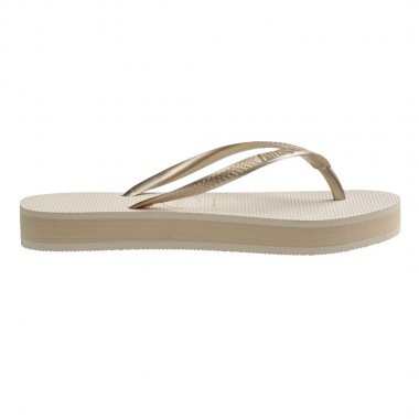 HAVAIANAS SLIM FLATFORM W SANDALS BEIGE