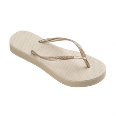 HAVAIANAS SLIM FLATFORM W SANDALS BEIGE