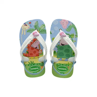 HAVAIANAS PEPPA PIG TOD SANDALS WHITE/WHITE