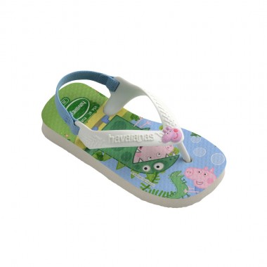 HAVAIANAS PEPPA PIG TOD SANDALS WHITE/WHITE