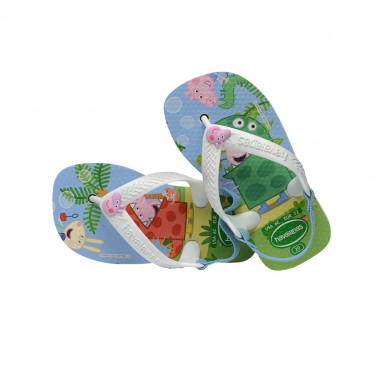HAVAIANAS PEPPA PIG TOD SANDALS WHITE/WHITE