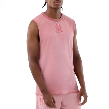 NEW ERA MLB NEW YORK YANKEES WASHED LOGO TANK PASTEL PINK