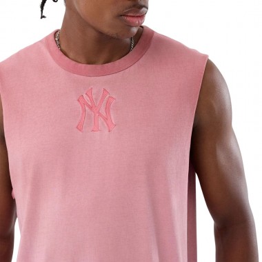 NEW ERA MLB NEW YORK YANKEES WASHED LOGO TANK PASTEL PINK