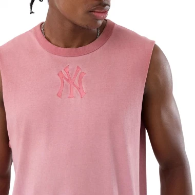 NEW ERA MLB NEW YORK YANKEES WASHED LOGO TANK PASTEL PINK