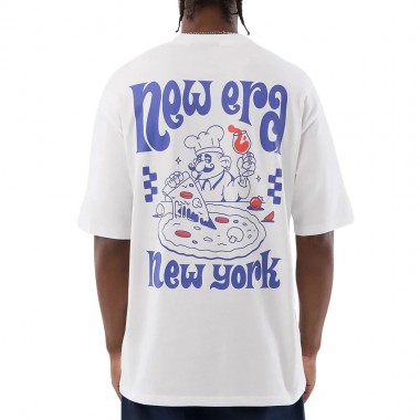 NEW ERA FUN PIZZA GRAPHIC OS T-SHIRT WHITE