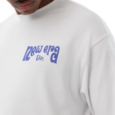 NEW ERA FUN PIZZA GRAPHIC OS T-SHIRT WHITE