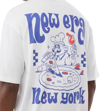 NEW ERA FUN PIZZA GRAPHIC OS T-SHIRT WHITE