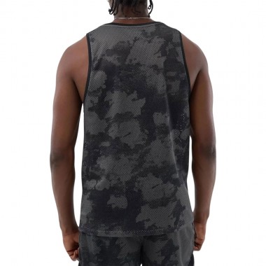 NEW ERA ALL OVER PRINT MESH TANK TOP BLACK CAMO